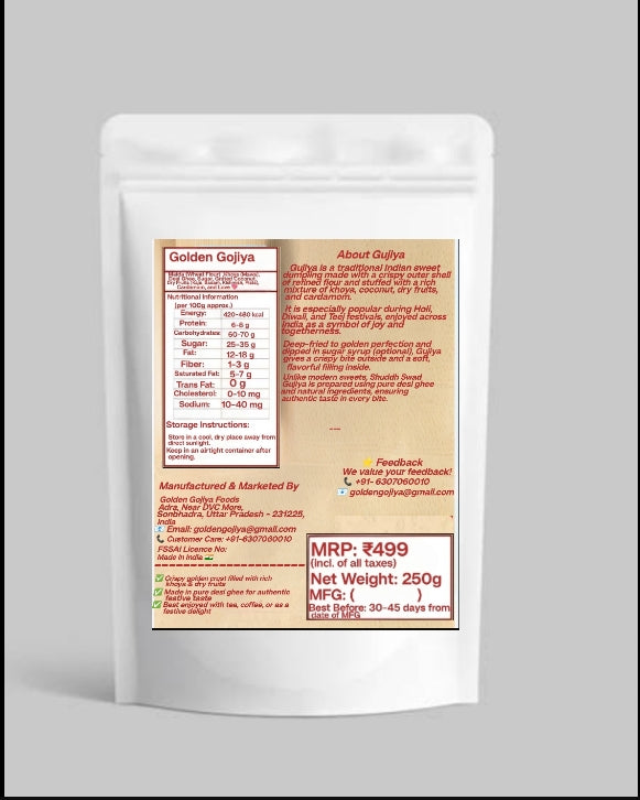 Golden Gojiya – Royal Dry Fruit Delight